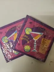 Cosmopolitan Shan Bright Color Cocktail Theme Party Paper Napkins Lot of 2