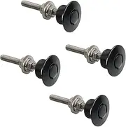 4X 30mm (1.18 inch) Universal Auto Vehicle Quick Release Latch Mini Hood Pin Lock Clip Kit Push Button Bonnet Aluminum Alloy for Auto Car Bumper Hood License Plate (4)