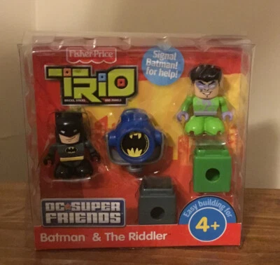 Fisher Price TRIO DC Super Friends BATMAN & THE RIDDLER New S18