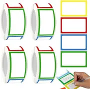 1000Pcs Adhesive Name Tag Labels Stickers, BetterJonny 25 x 45mm Colored Blank Name Tag Category Tags Category Tag Stickers with Strong Adhesion for Office School and Home(4 Colors)