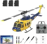 RC C032 RC Helicopter, UH-1 1/48 6CH RC Military Helicopter with Gyro Stabilization & Intelligent Positioning System for Enthusiasts and Aldult - RTF