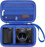 Elonbo Carrying Case for Sony ZV-1F/ ZV-1 II/ZV-1 Vlog Digital Camera for Content Creators, Sony ZV1 Vlogging Camera Hard Travel Bag, Mesh Pocket fits Battery Card Reader Cable, Blue