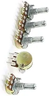 5pcs (Control electrical) 2K ohm 3 Terminal 6mm Split Shaft Single (17ry351qf404) Turn Potentiometers