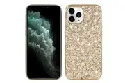 For iPhone 14 Pro Max Case, Shiny Glitter Protective Cover, Gold