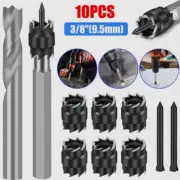 10Pcs 3/8" Double Sided Spot Weld Cutter Remover Drill Bit Welder Cut Rotary Kit