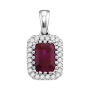 1/8CTW-Diamond 1 (MIN)CT RUBY PENDANT