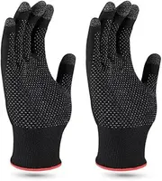 Game Gloves, Anti-Sweat Breathable, Touch Finger Gaming Glove for Highly Sensitive Nano-Silver Fiber Material, Dot Silica Gel Palm Non-Slip Design, Support Almost All Mobile Gaming