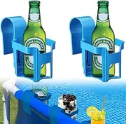 2 Pieces Pool Rim Drink Holder, Plastic Pool Drink Holder, Whirlpool Drink Holder, Poolside Drink Holder, Spa Drink Holder, Beer Box Cooler Pool, Pool Accessories