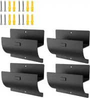 Heavy-Duty Ladder Hanger-Wall Mount Hook-Garage Wall 4 P, Black