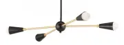 Maxim 11264/BUL Lovell 4 Light 16"W LED Abstract Pendant - Black