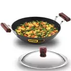HAWKINS FUTURA NONSTICK DEEP-FRY PAN/KADHAI 2.5 LITRE WITH SS LID-GAS+INDUCTION
