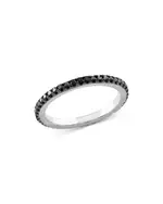 Bloomingdale's Fine Collection Black Diamond Diamond Eternity Band in 14K White Gold, 0.35 tcw