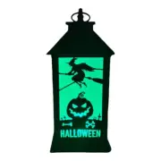 Halloween Witch Pumpkin Jack-o-lantern Green Glow LED Battery Operated