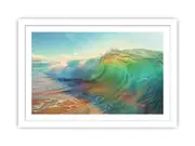 Rainbow Surf Framed Print