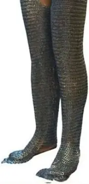 Medieval 9 mm Riveted Chainmail Leggings Knights Templar LARP Armour
