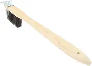Stainless Steel Pizza Stone Brush Heavy Duty Wire Brush Wooden Handle for Pizza Oven Cleaning for BBQ Grills