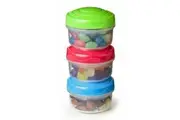 Sistema Mini Bites Stackable Containers Bpa Free 3x130ml