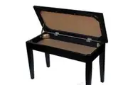 Upright Piano Bench Polished Ebony