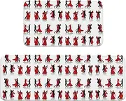 Ballroom Dance Christmas 2 Piece Floor Mat Non Slip Restaurant Mat For Floor Mat Home Mat Anti Slip Entry Mat