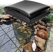 Fish Pond Liner Heavy Duty 3x4m 4x6m 5x8m 8x10m 10x12m Waterproof Sealing Pond Lining Film for Features, Fountains and Water Gardens Damp Proof Tarp(3x7m(9.8x23ft))