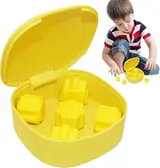 Stone Catching Game, Korean Traditional Tossing Playing Game, Weighted Korean Pebble Stone with Pocket-Size Case for Outdoor Catching