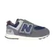 NEWBALANCE 男女小童休閒運動鞋-WIDE-574系列 NB 寬楦 NW574KGN 深灰藍紫