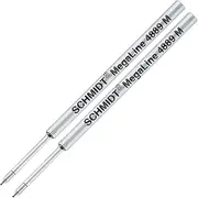Schmidt: 4889 Pressurised Refill for Fisher Space Pen SPR4, Black Ink, Medium Size, Pack of 2.