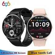 696 HDT6MAX Smart Watch 1.63 inch Smartwatch Fitness Running Watch Bluetooth ECGPPG Pedometer Call Reminder Compatible with Android iOS Women Men Hands-Free Ca
