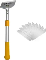 Razor Blade Scraper with Adjustable Handle, 23" Long Handle Heavy Duty Floor Scr