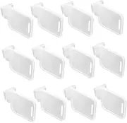 Mikinona 24pcs White Plastic Refrigerator Shelf Divider Adjustable Fridge Bin Partition for Kitchen Compartment Organization Easy Installation Design