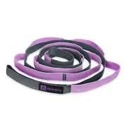 Premium Durable Cotton Stretch Strap with Loops, Non-Elastic Yoga Strap Purple