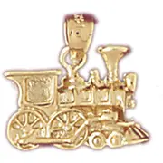 14K Gold Locomotive Train Engine Charm