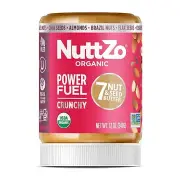 NuttZo Organic 7 Nut & Seed Butter - Power Fuel Crunchy 12 oz