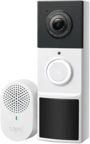 Tapo Smart Battery Video Doorbell, Home Security System, 2K, 160° FOV, Flexible,