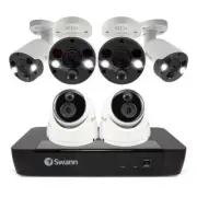 Swann NVR8-8580 8Ch 4K 2TB 4x 4K NHD-887MSFB Spotlight & 2x 4K NHD-888MSD Dome