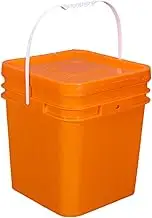 Vaveren Square Bucket Paint Mixing Bucket with Lid Portable Heavy Duty Paint Pail Food Storage Container for Kitchen Water Home, 25L