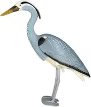 Fonowx Blue Heron Decoy Garden Statue Decorative Housewarming Gift Animal Bird Figurine Sculpture Ornament for Backyard Yard Patio Pond Porch