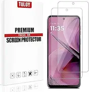 TQLGY Tempered Glass Screen Protector for Motorola Moto G55 6.49-Inch, 9H Hardness, HD Clear, Anti-Scratch, Bubble-Free Installation, 2-Pack