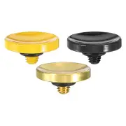 Shutter Release Button Camera Shutter Button Concave, Black/Golden/Yellow 3pcs