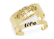 Inspired Life 2-pc. Set Tree of Life Cuff Bracelets - Gold