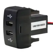 4X(Car Dual USB 5V 2.1A Car USB Socket Car Accessories for Truck5074