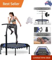 50" Rebounder Mini Trampoline Australia Fitness Trampolines with Adjustable H...