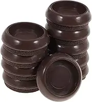 FIXOSHEE 10Pcs Non Slip Furniture Coaster Caster Cups Durable Chair Wheel Stoppers for Hardwood Floor Protection Felt Furniture Protectors for Couches Tables Sofas More