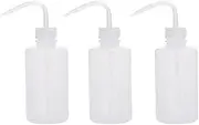 Mingzhe 3pcs 250ml Wash Bottle Plastic Green Squeeze Bottle Flower Watering Can Kit Curved Nozzle ing Cleaning Tool