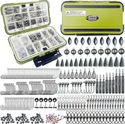 Free Fisher 306pcs Fishing Lure Accessories Kit Including Fishing Hooks, Fishing Sinkers Weights, Fishing Rubber Bobber, Jigs,Fishing Beads, Fishing Swivels Snaps, Fishing Gear Kit with Tackle Box