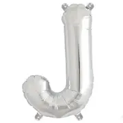 16" SILVER Letter J Mylar Foil Balloon 1 pc Party BackDrop Decorations Supply