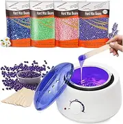 2024 Waxing Kit for Women,Waxing Kit for Brazilian Wax,Wax pot Heater with Wax Beans,Wax warmer for Sensitive Skin Hair Removal,Easy to Use Wax Melt Warmer.AU Plug (White)