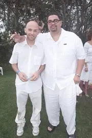 Moby & Heavy D during Puff Daddy 2000 Annual White Party at the Pu- Old Photo