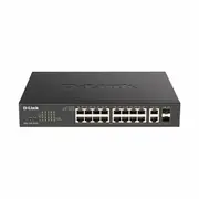 D Link 18 Port Gigabit Smart Managed Poe Switch With 16 Poe Ports