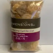 Dimensions FeltWorks 100% Wool (5) Naturals Curly Roving 0.25oz Needle Felting
